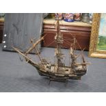 A scratch built model of a Galleon