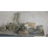 Peter Coate (British, 1926-2016) 'The Paint Brush', oil, 34 x 64cm; P. Glover (Modern British