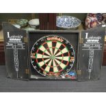 A cased dart board