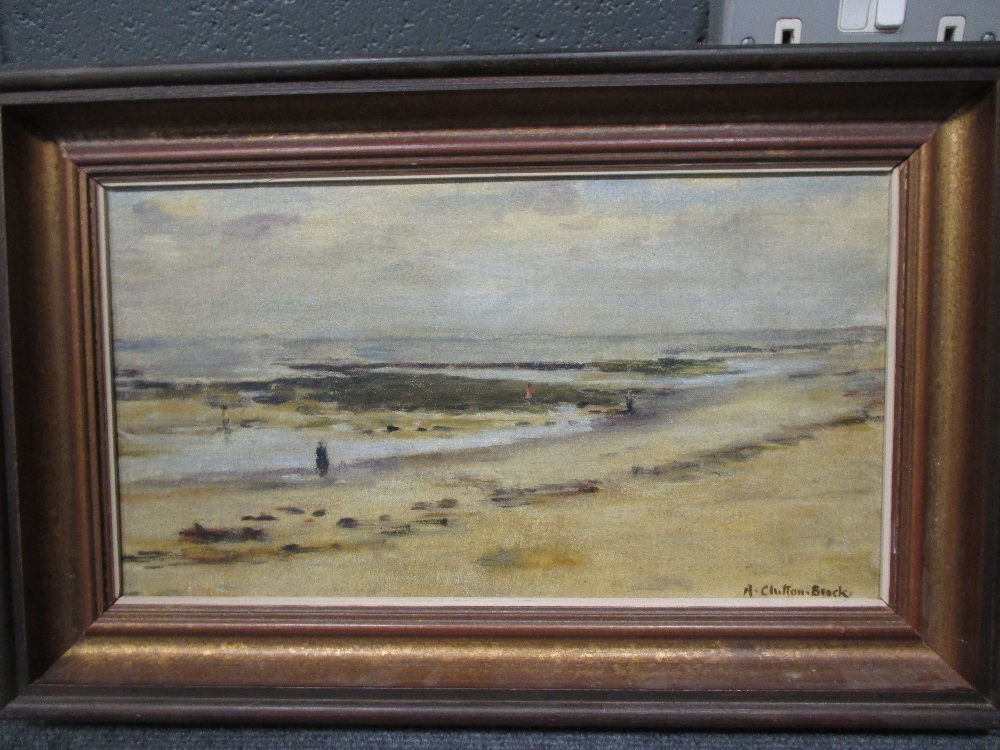 Alan Clutton-Brock (British, 1904-1976) 'Low tide at West Runton', signed, oil on board, Marlborough - Image 2 of 5