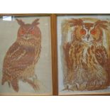 David Koster (British, 1926-2014) 'Eagle Owl', signed and numbered 70/75; 'Owl, signed and