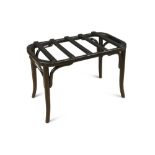 An unusual ebonised bentwood luggage stand, circa 1920, no maker's marks but in the style of Thonet