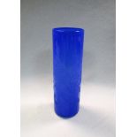 Amanda Louden, (Australian, 20th/21st century), a handblown and sandblasted glass vase, the blue