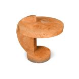 Steven Arnott for Burman, an Art Deco style walnut occasional table, the circular top and base