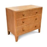 A 1930s/40s pale oak 'utility' chest in the manner of Heal's, with two short and two long drawers,