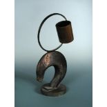 Manner of Bill Woodrow R.A. (born 1948), abstract form, steel, cast iron and copper, unsigned