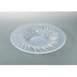 Algues, a René Lalique opalescent glass dish or charger, wheel etched mark to underside 36cm (