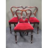 A set of 6 early Victorian dining chairs