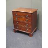 Two mahogany commode chests, partly converted