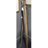 A Hardy No 2 Palatona split cane fishing rod, a Hardy 13 trout rod, a Hardy Greenheart rod and