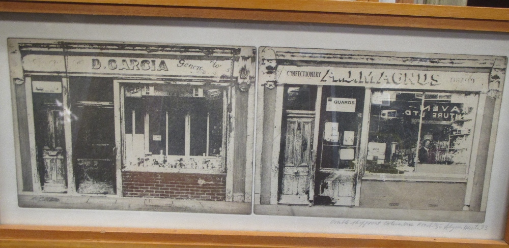 Alyson Hunter (British, b.1948) 'Columbian Shop Front' numbered 33/50; 'Double Shop Front' - Image 2 of 4