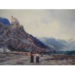 Richard H Bolton (b. 1950), Castle in the hills, China, signed and dated '02 lower left,