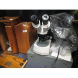 Modern microscopes and similar equipment