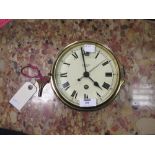 Smiths Astral - A brass cased 8 day key wind mechanical marine style wall clock