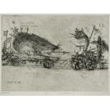 Mordecai Moreh, An Old Fable, etching c.1966, signed and numbered 5/18 below, mounted Mordecai