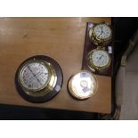 A Sewills modern chronometer, weather station and circular cased barograph (3)