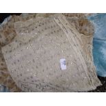 A quantity of lace and other dress making items to include 1920's/30's dresses