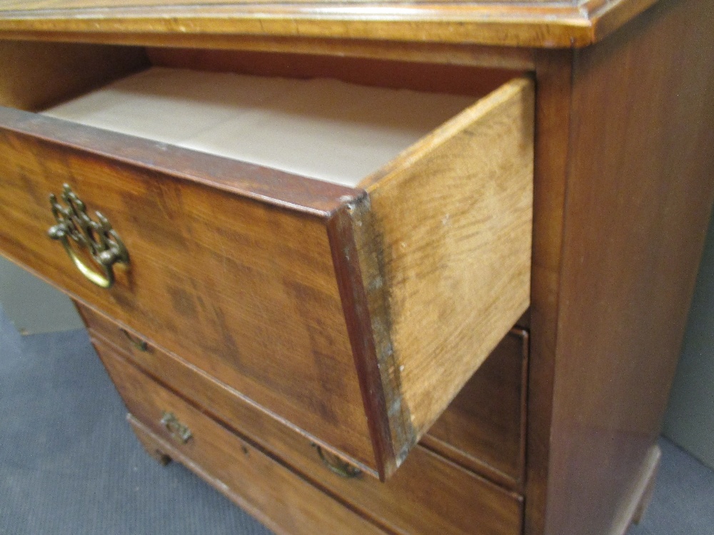 A walnut chest of drawers, 92 x 91 x 48cm - Image 3 of 3