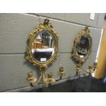 A Pair of decorative wall sconces (2)