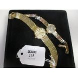 Two 18ct gold eterna-matic lady's wristwatches, total weight 63g
