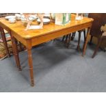 A pair of Regency mahogany D-end console tables, on turned column legs (2) 73cm 126cm 48cm