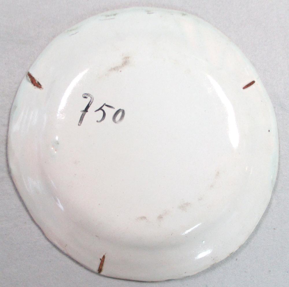 An 18th century faience plate, decorated in manganese with a house, 29cm diameter, another decorated - Image 9 of 11