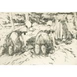 Harry Becker (British, 1865-1928) Potato Harvest, Holland, lithographs (2), 25 x 30 cm (10 x 12in)