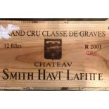 Chateau Smith Haut Lafitte, Pessac Leognan Graves 2001, (rouge) 12 bottles in owc