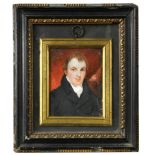 Irish School, 19th Century Portrait miniature of a gentleman, believed to be a member of the Hart