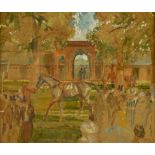§ Tod Ramos (British, b. 1956) Pre-Parade Ring, Royal Ascot signed lower right 'Tod R' oil on