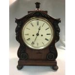 Fletcher, Edinburgh, a late Regency Scottish bracket clock, signed 8inch circular painted dial