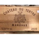 Chateau du Tertre, Margaux 5eme Cru 2000, 12 bottles in owc