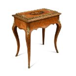 A mid-19th century figured walnut jardiniere, with marquetry and gilt metal mounts 79 x 69 x 47cm (