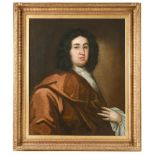 Follower of Sir Peter Lely (Soest 1618 - 1680 London) Portrait of a gentleman in a brown cloak and