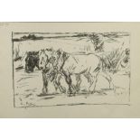 Harry Becker (British, 1865-1928) Heavy horses, 1914 both signed lower left "Harry Becker" within