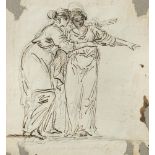 Continental School, 18th Century Maidens in classical dress; Neptune and Theopane; A beggar