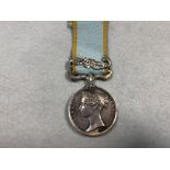 Crimean War Medal with Sebastopol clasp, named to T. Dible HMS Princess Royal, some tarnish and wear
