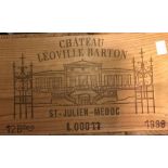 Chateau Leoville Barton, St Julien 2eme Cru 1998, 12 bottles in owc