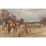 Thomas Ivester Lloyd (British, 1871-1942) A set of five hunting scenes all signed "T Ivester