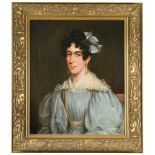 English School, early 19th Century Portrait of Mary Anne Fox (d.1833), head and shoulders, in gold