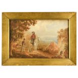 English School, 19th Century A Peninsular War scene with an Officer, probably a member of the