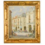 § William Lee-Hankey, RWS, RI, ROI, RE (British, 1869-1952) Market Day, Dieppe signed "W Lee-Hankey"