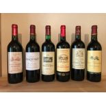 A six bottle wooden prestige case of smaller chateaux Bordeaux red, recent vintages (6)