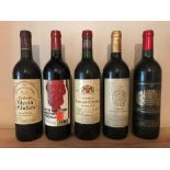 Mixed clarets. Le Petit Mouton, 1996, 1 btl; Chateau Palmer 1997, 1 btl; Chateau Gruaud Larose 1996,