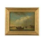 Dutch School, 18th Century A boatman ferrying passengers across a river oil on canvas 28 x 37cm (