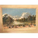 John Stevens after Canaletto, A View of the Canal in St James's Park, 18th century coloured