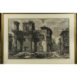 Giovanni Battista Piranesi. Veduta Degli Avanzi del Foro di Nerua, etching, 47cm by 71cm, (slight