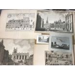 Oxford, a collection of unframed engravings and prints, 18th and 19th century, both college and