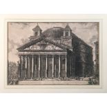 Giovanni Battista Piranesi. Veduta del Pantheon d'Agrippa oggi Chiesa di S. Maria ad Martyres,