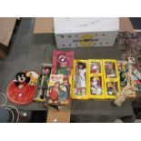 Pelham Puppets. Six in boxes including: Ballet Dancer, Baby Dragon, Prince Charming, Special (